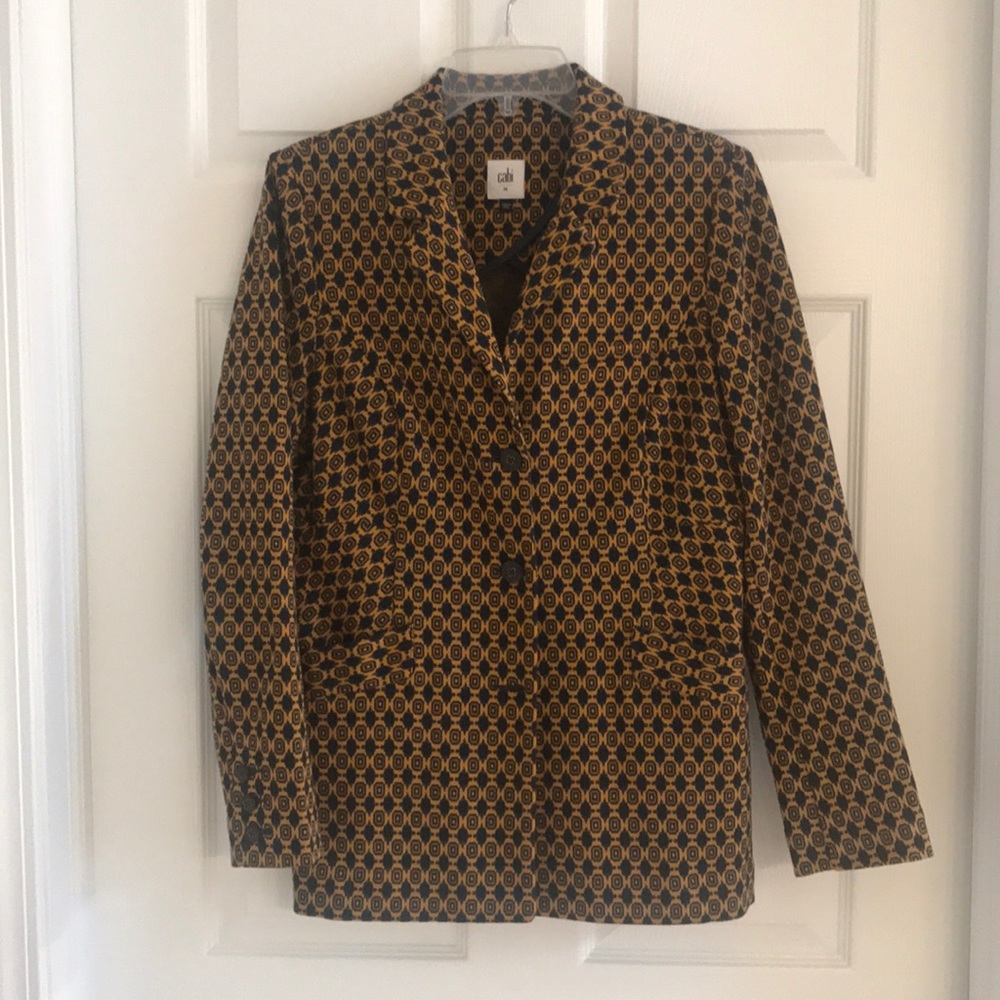 CAbi navy & mustard  jacket.